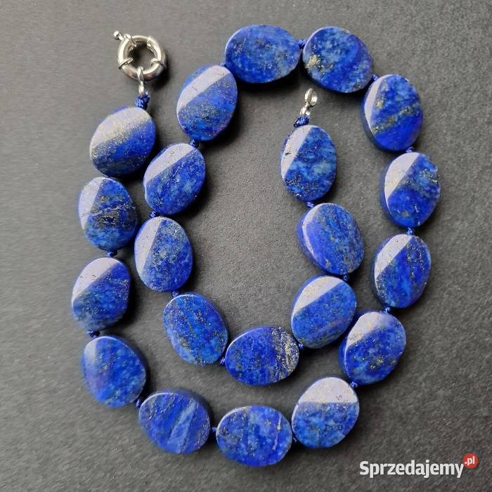 LAPIS LAZULI NATURALNY LAZURYT PIRYT NASZYJNIK Częstochowa