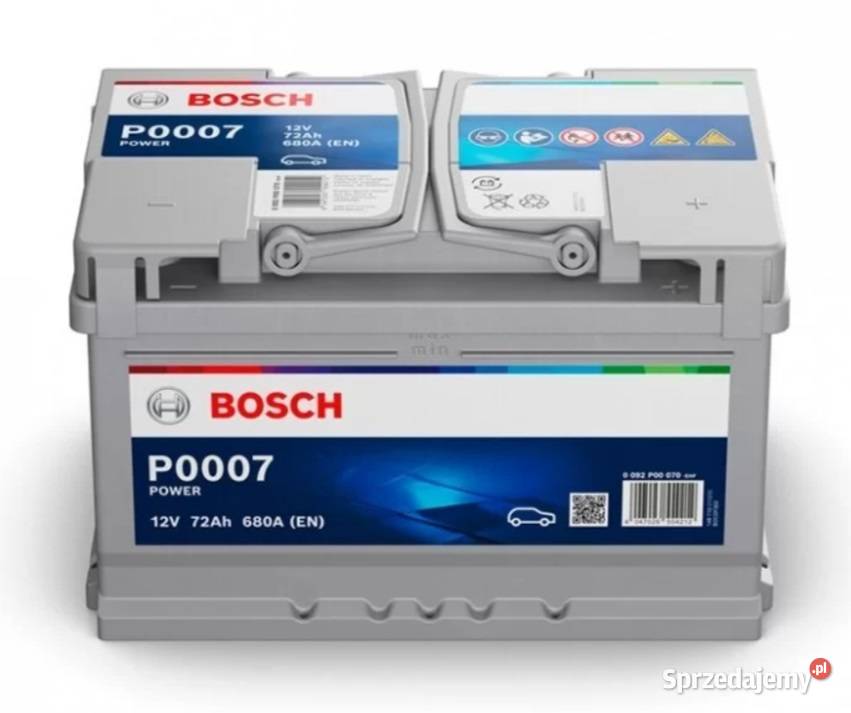 Akumulator Bosch 72Ah 680A EN P0007 Darmowa Rzeszów