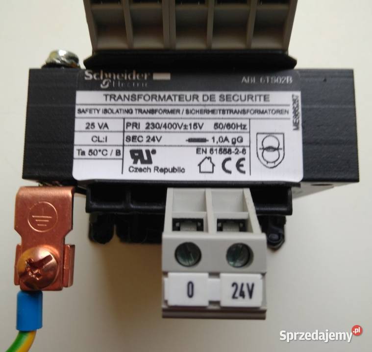 TRANSFORMATOR BEZPIECZEŃSTWA 25VA 230 400V 24V łódzkie