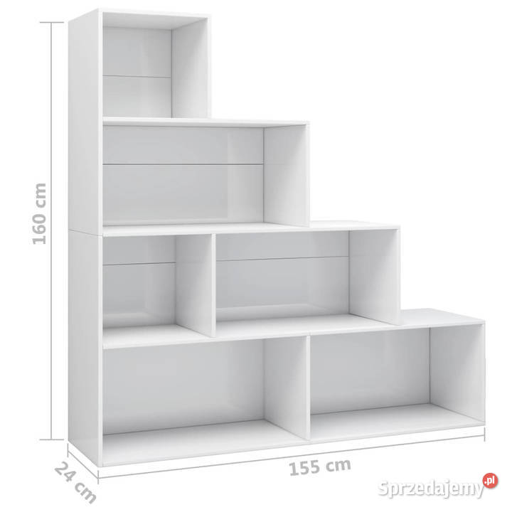 Regał na książkiprzegroda wysoki połysk biały sprzedam