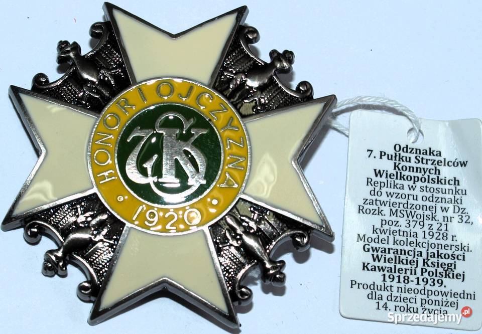 Odznaka 7 Pułk Strzelców Konnych Wielkopolskich Warszawa