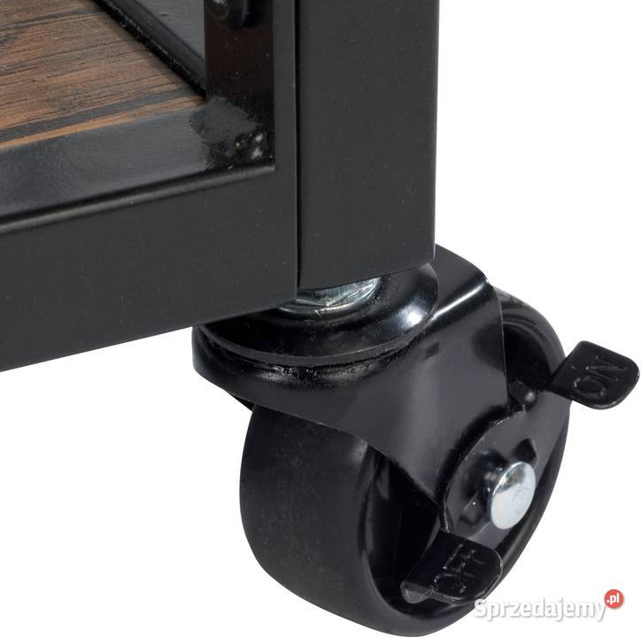 Wózek Barek kuchenny Rustykalny na kółkach odcienie brązowego Szczecin