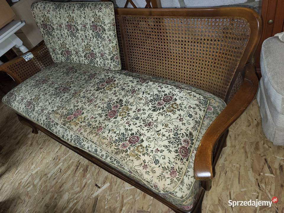 Sofa stylowa 3 osobowa vintage antyk chippendale 77cm Meble Sypniewo