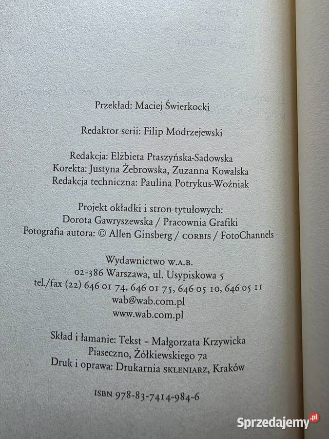 Jack Kerouac Big Sur Rok wydania 2011 Kraków