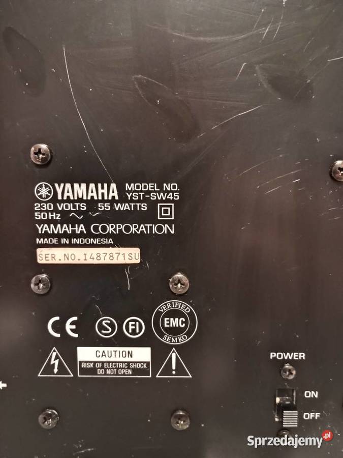 Mega subwoofer YAMAHA YSTSW45 kujawsko-pomorskie Chełmno