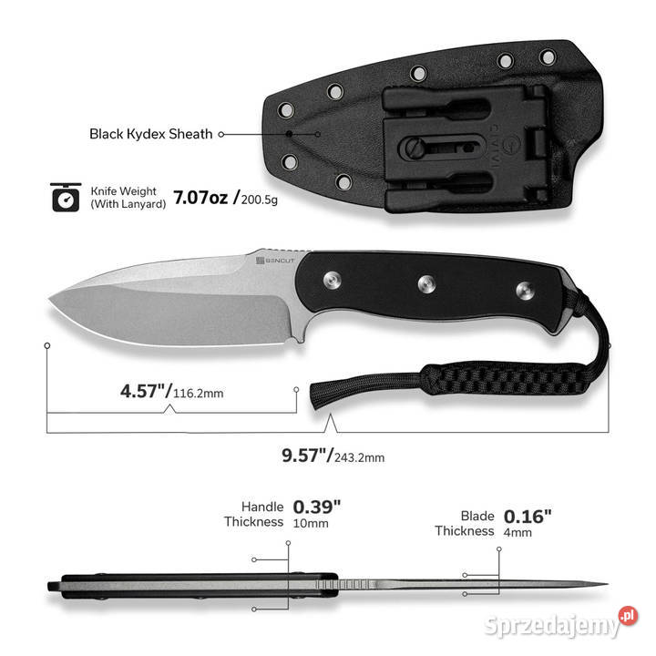 Nóż Sencut Toxodon Black G10 Stonewashed mazowieckie sprzedam
