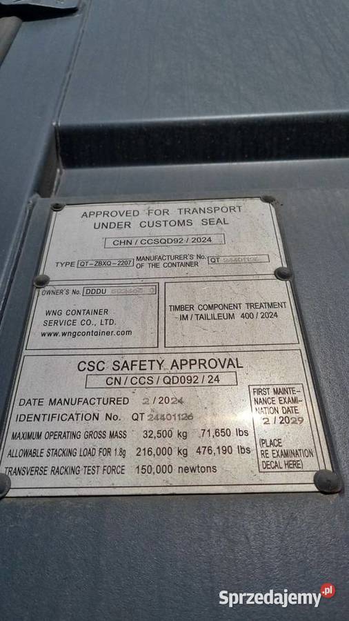 Kontener morski 12 metrowy40 HC Tani Transport Radom