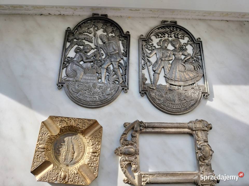 Metalowe dekoracje zestaw na okno popielniczka Choszczno