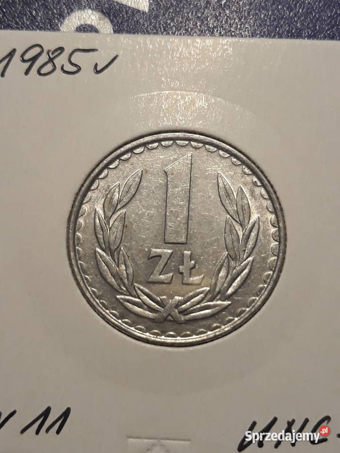 1 złoty 1985 r 11 około mennicze Konin
