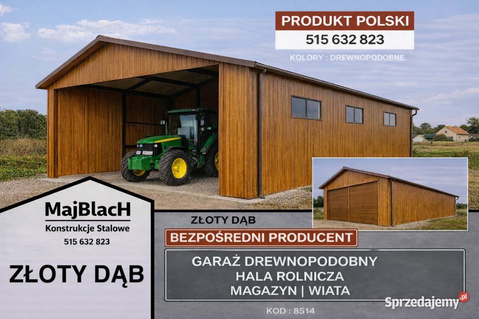 Garaż Blaszany Grafitowy Magazyn Stalowy Wiata Brzeg sprzedam