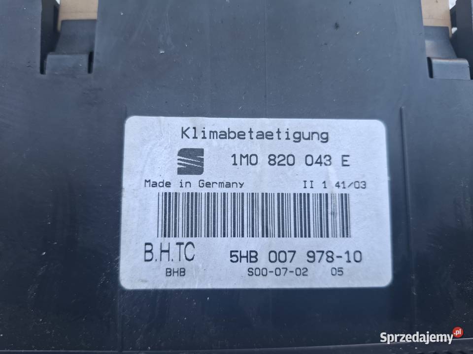 Panel Sterowania Nawiewu Seat Leon Wisznice