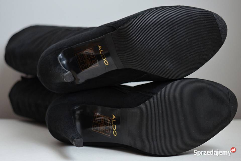 PERFEKCYJNA SZPILKA przyjemny ZAMSZ kozaki ALDO inna