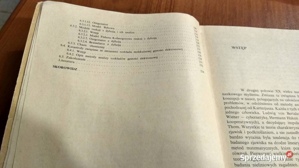 Teoria katastrof w chemii Andrzej Okniński chemia, biochemia pomorskie Gdańsk sprzedam