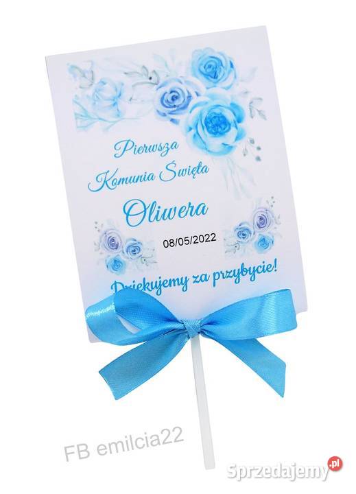 Podziękowania Gości z okazji I Komunii Św Lizaki Zielona Góra