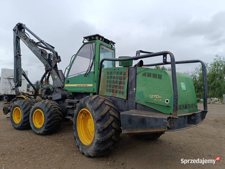 Harvester JOHN DEERE 1270 D 6x6 głowica 758 HD Leśnictwo Buchałów