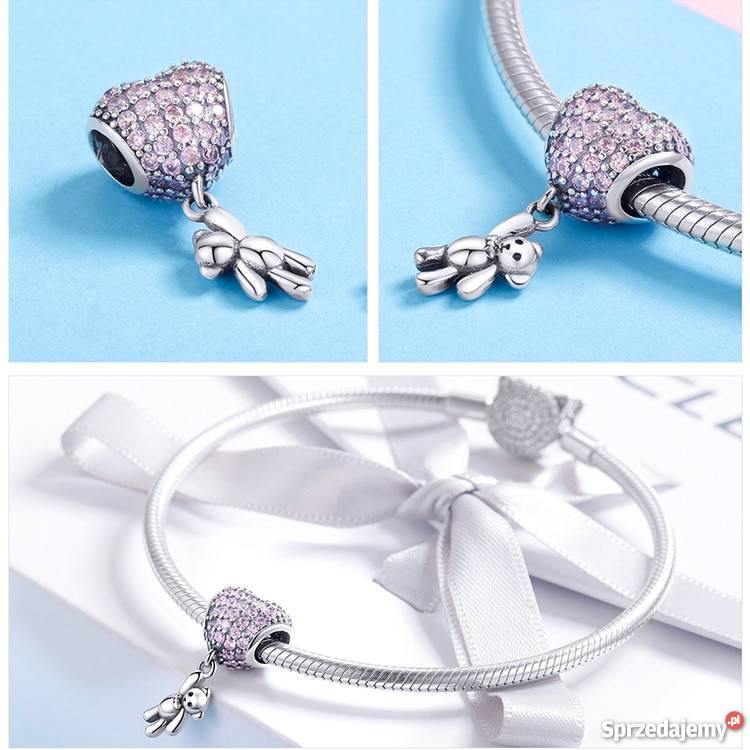 Pandora Charm zawieszka serce miłość miś love Biżuteria dla Pań Warszawa sprzedam