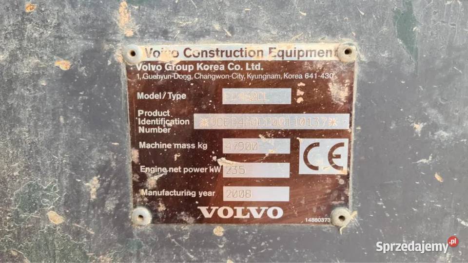 Koparka gąsienicowa Volvo EC460 CL Zator