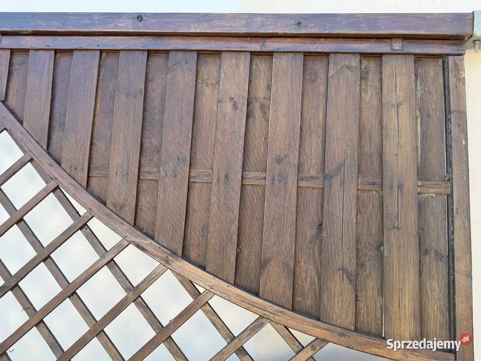 Pergola Płot Drewniany 224x228 kotwy metalowe wielkopolskie Poznań