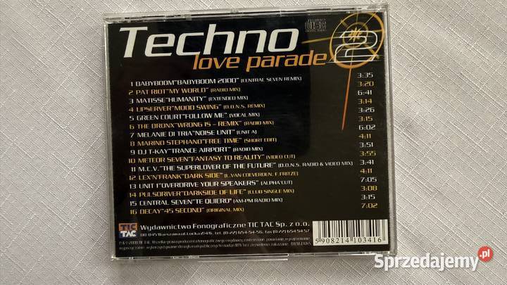 Techno Love Parade vol2plyta CD Lublin sprzedam