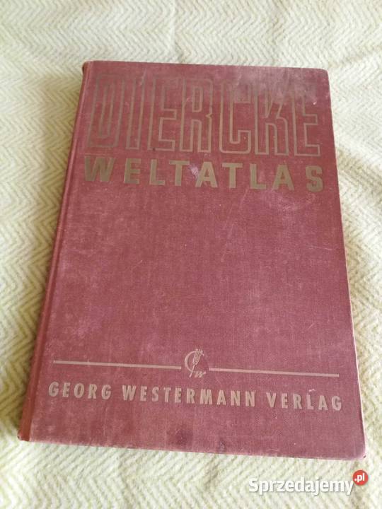 Stary Niemiecki Atlas Świata DIERCKE WELTATLAS zachodniopomorskie