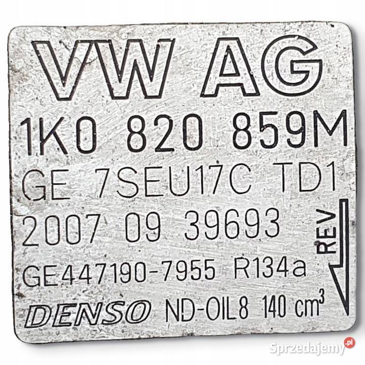 SPRĘŻARKA KLIMATYZACJI VW Eos 20 FSI 1K0820859M Kompresory klimatyzacji Chełm