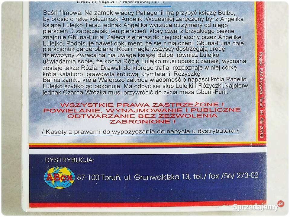 Kaseta VHS Pierścień i Róża Polski Film na Video lektor Żary