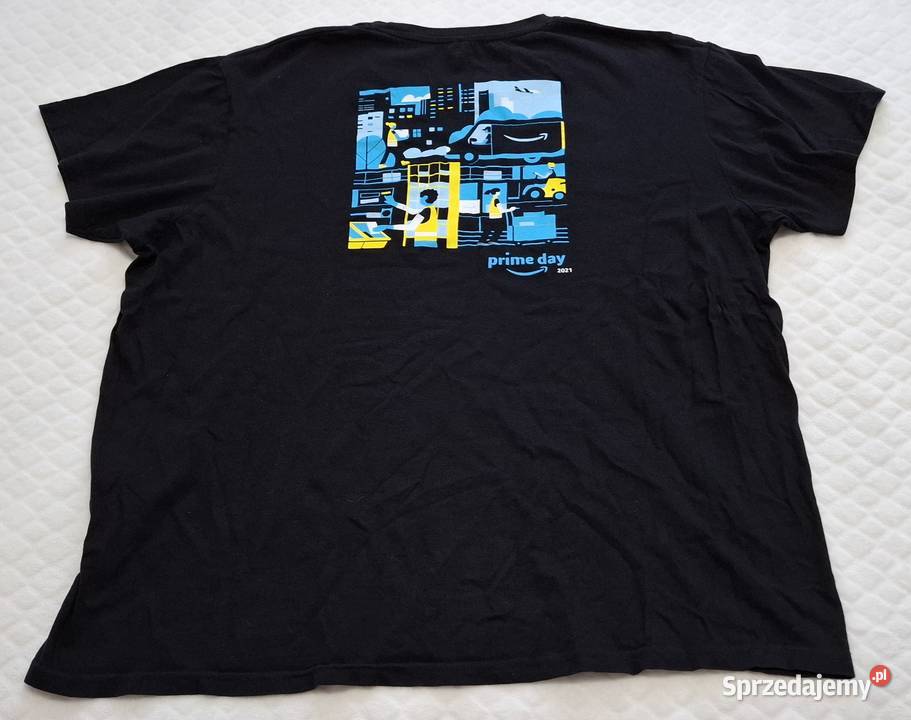 Koszulka krótki rękaw Tshirt czarna Amazon Prime