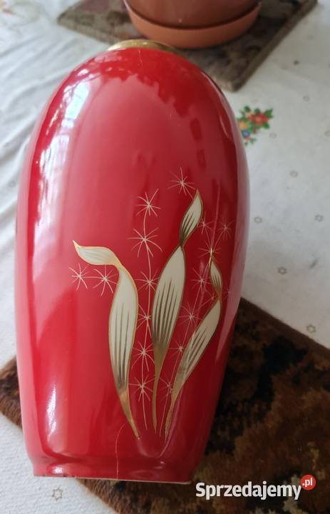 Skoczylasręcznie malowanyChodzież odcienie czerwieni śląskie Katowice