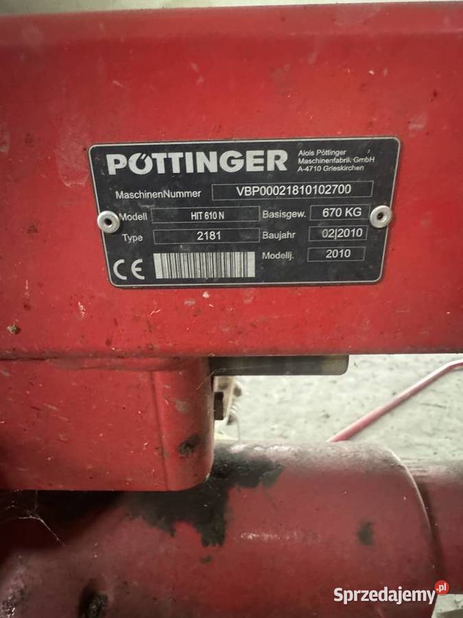 Przetrząsacz Pottinger HIT 610 N przewracarka Zgrabiarki i przetrząsacze podlaskie Porosły-Kolonia