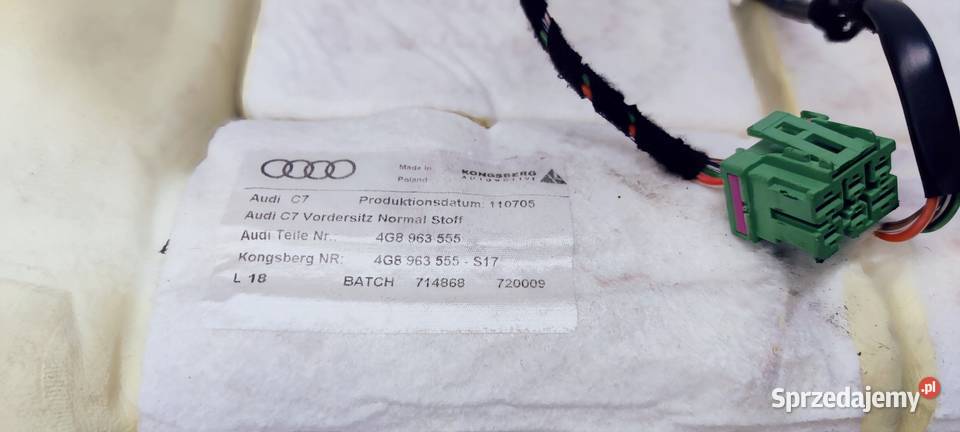 MATA GRZEWCZA FOTELA DÓŁ AUDI A6 C7 A7 4G8963555 śląskie Przystajń