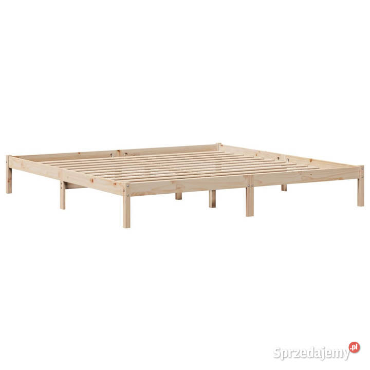 Rama łóżka bez materaca lite drewno sosnowe 224cm mazowieckie Warszawa