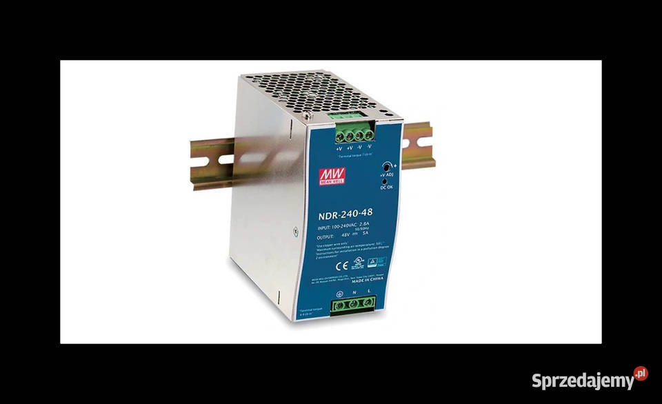 Zasilacz DIN Mean Well NDR24024 24V10A 240W Dąbrowa Górnicza