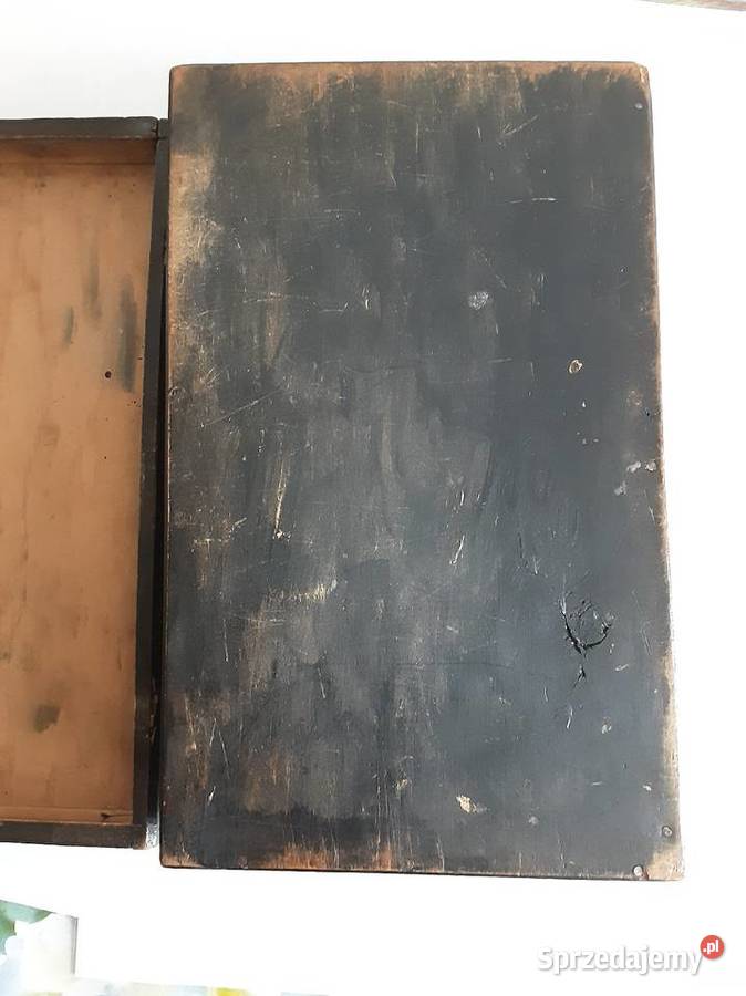 Drewniana szkatułka z PRL Szczecinek