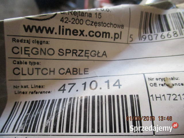 LINKA CIĘGŁO SPRZĘGŁA 471014 LINEX VW GOLF Głowno sprzedam