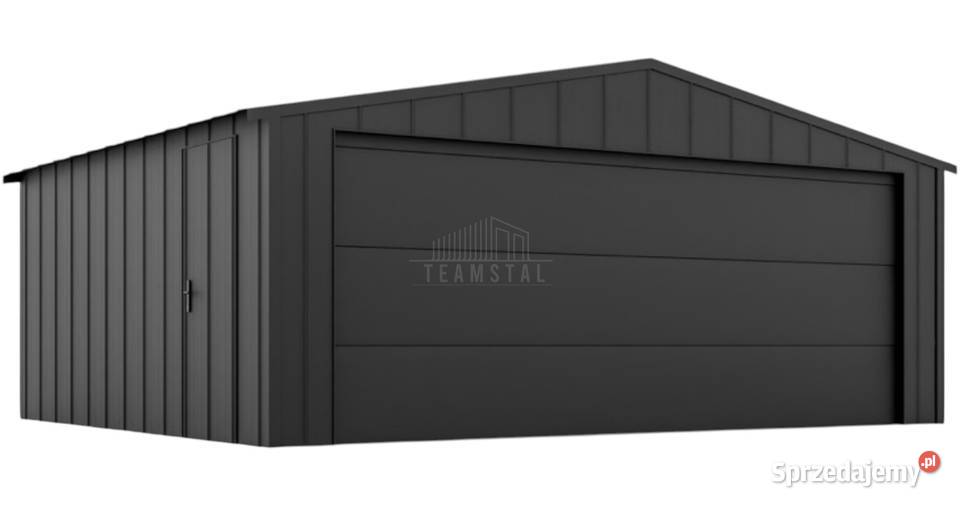 Garaż blaszany 5x6 brama segmentowa drzwi blacha Grudziądz
