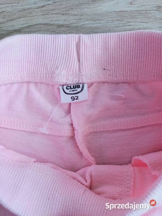 Spodnie dziewczęce dresowe sportowe różowe 92 sprzedam