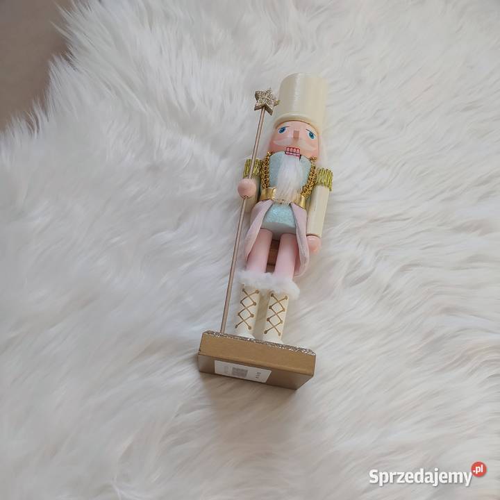 Dziadek do orzechów kokarda złota 30x37 Wyposażenie wnętrz Koszalin