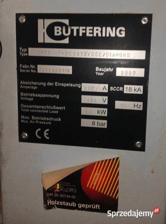 Szlifierka szerokotaśmowa Butfering 1350 Wejherowo