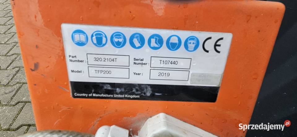 Frezarka do betonu Trelawny TFP200 maszyna do Wojnowice