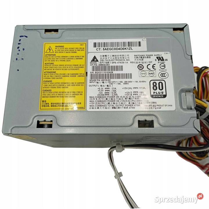 Zasilacz DPS475CB1A o mocy 475 W Łódź