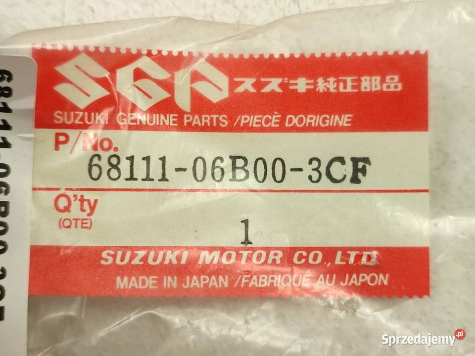 NAKLEJKA NA BAK LEWA STR SUZUKI GSXR750 19881990