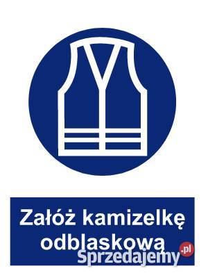 Naklejka BHP Załóż kamizelkę odblaskową ZNO14 Kamionna