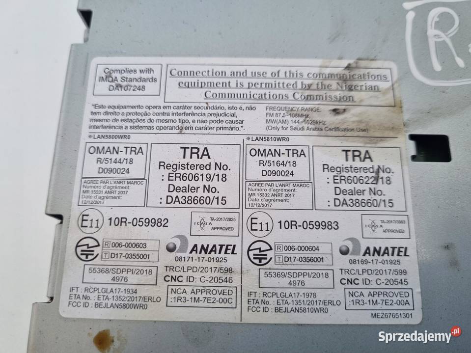 Renault Captur I WYŚWIETLACZ RADIA EKRAN osobowe Sprzęt audio fabryczny