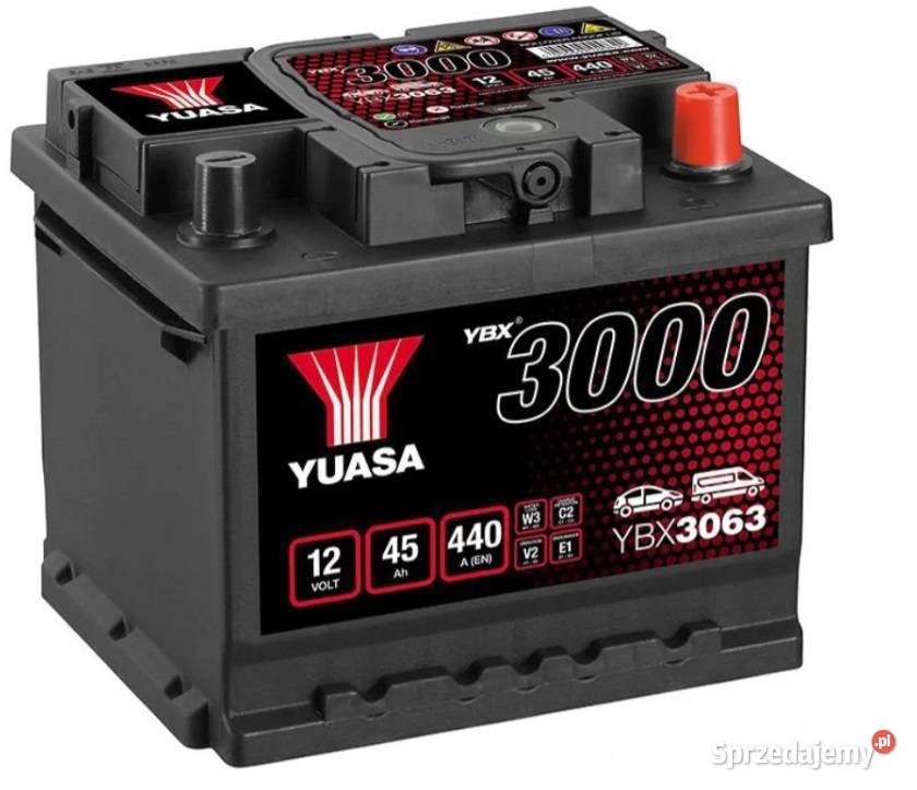 Akumulator Yuasa Standard 12V 45Ah 440A Darmowa Tarnów