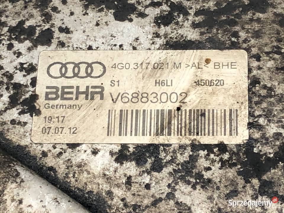 CHŁODNICZKA OLEJU AUDI A6 C7 4G0317021M 20 177