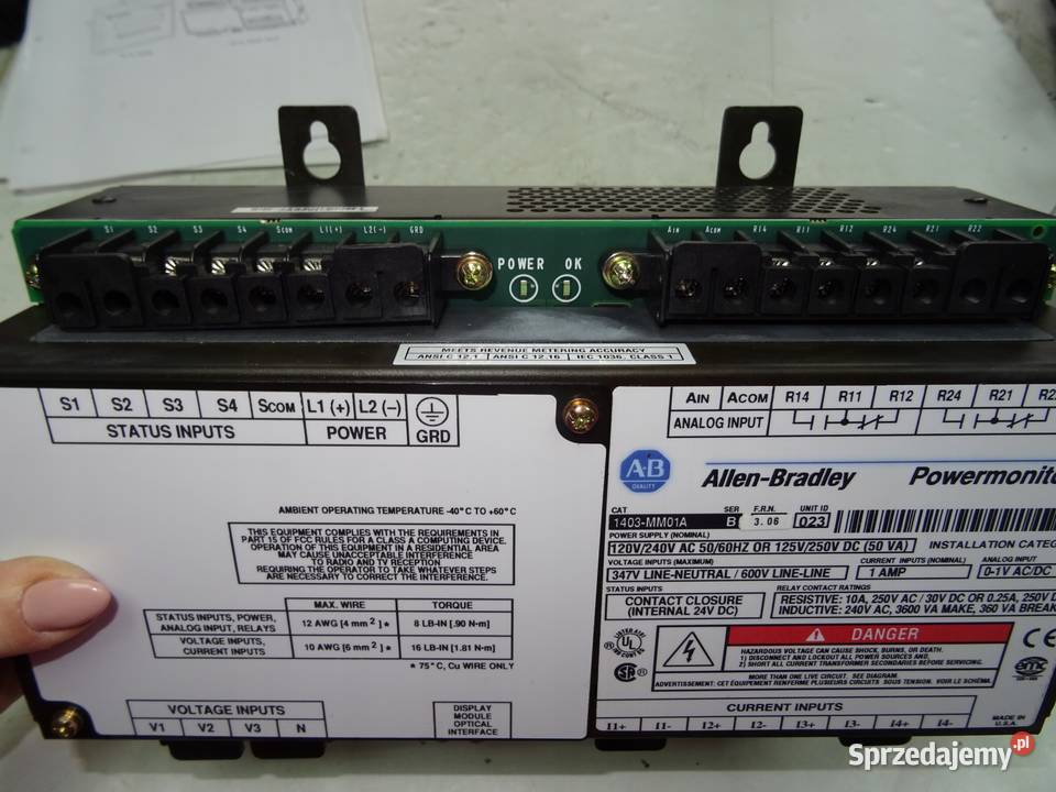 ROCKWELL AUTOMATION POWERMONITOR II BULLETIN Wąchock