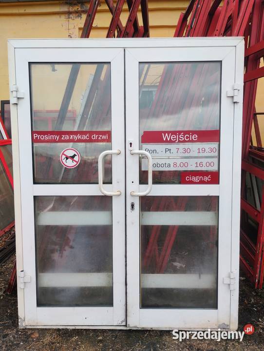 Drzwi wejściowe aluminiowe sklep biuro lubelskie