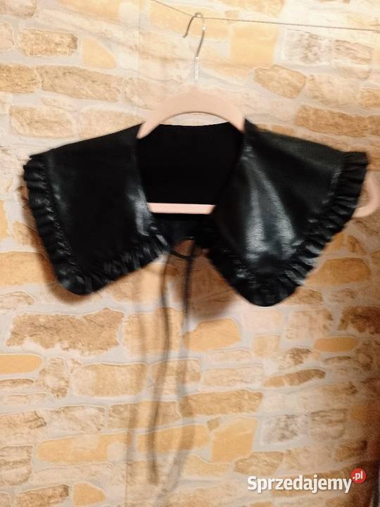 Czarny skórzany kołnierzyk z Londynu kołnierz