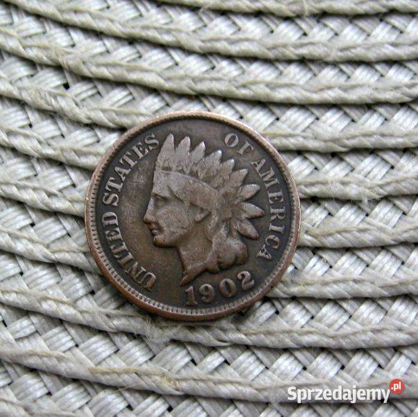 USA 1 Cent 1902r Głowa Indianina Kalisz sprzedam
