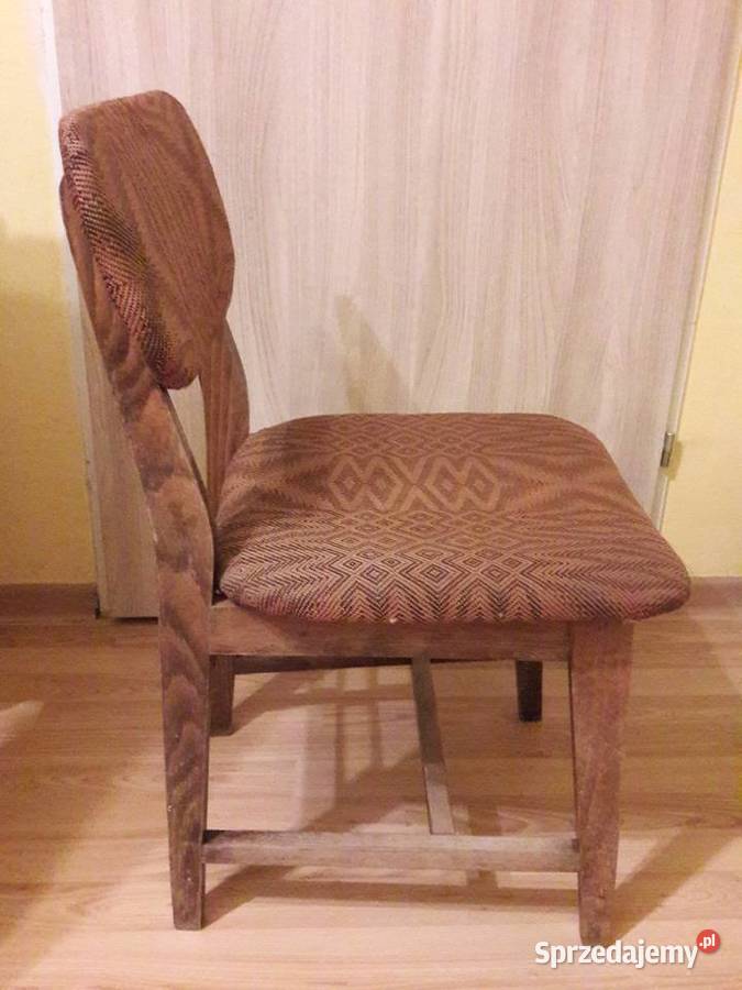 krzesło drewniane w stylu retro PRL Kraków